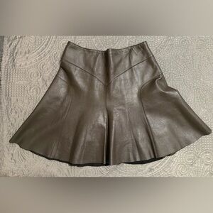 bebé Elegant Brown Genuine Leather Skirt